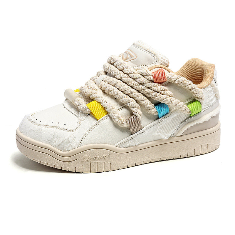 Skateboard White Bread Retro Couple Versatile Sneakers