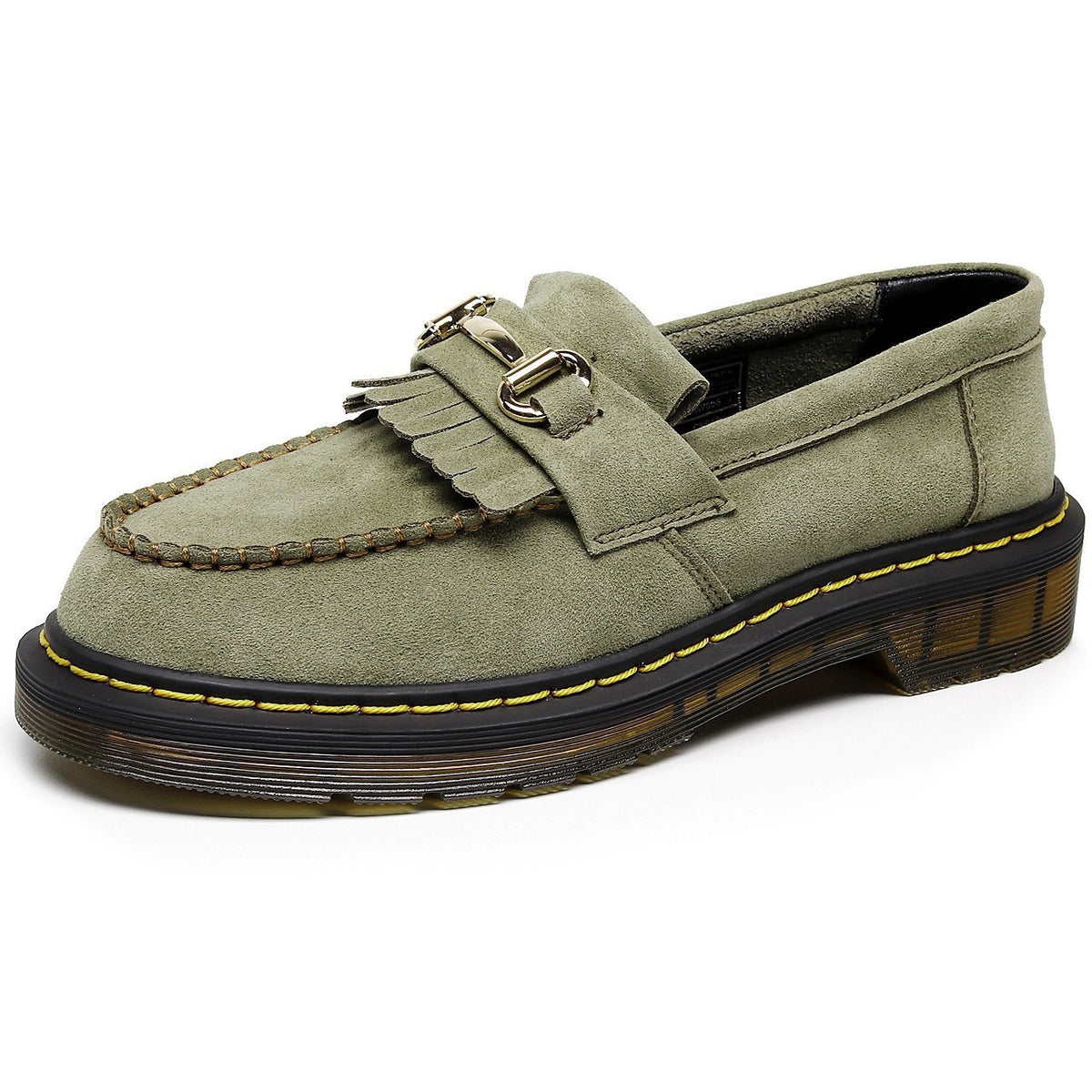 Women's Tassel Genuine British Style Fashion Round Toe Plus Men's Casual Leather Shoes