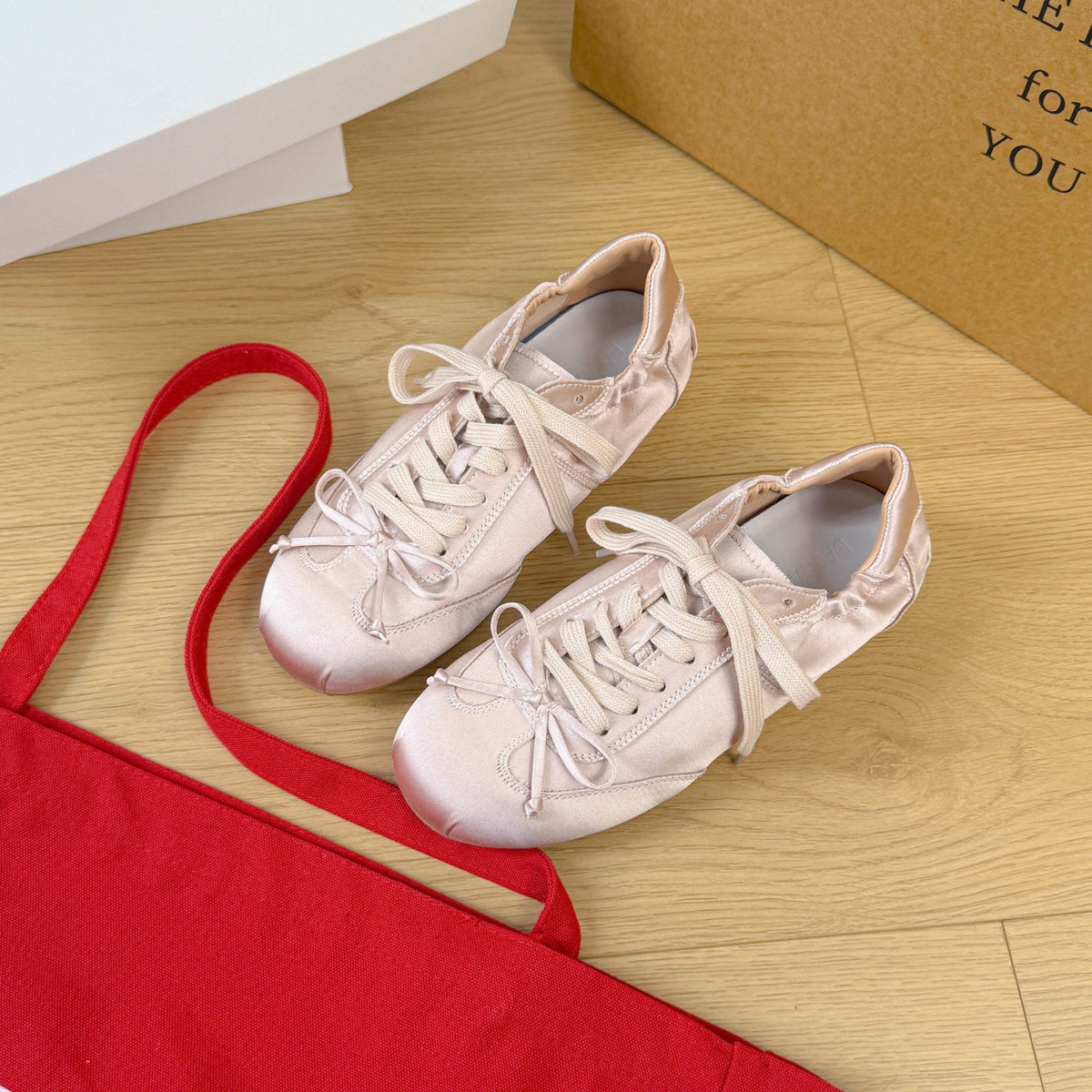 Women's Satin Ballerina Flats German Training Large Women's Sports Shoes