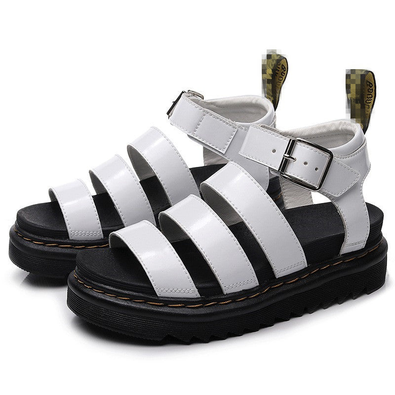 Women's Roman Buckle Open Toe Beach Thick-soled Sandals