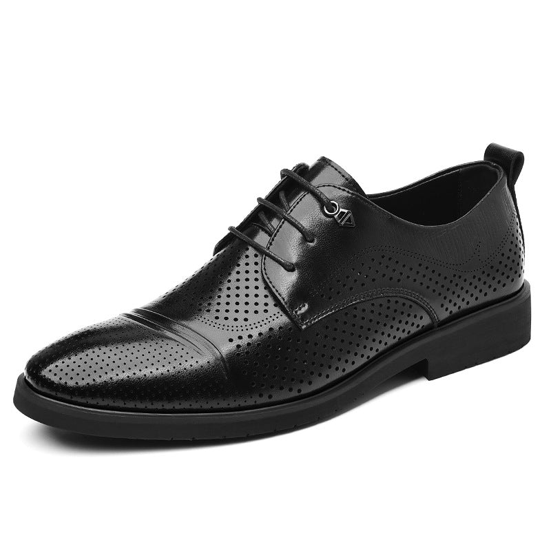 Men's Summer Plus Size Fashion Derby Business Leather Shoes