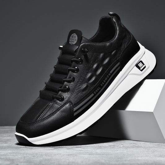 Men's Slouchy Charming Fashionable Platform Heightened Leather Shoes