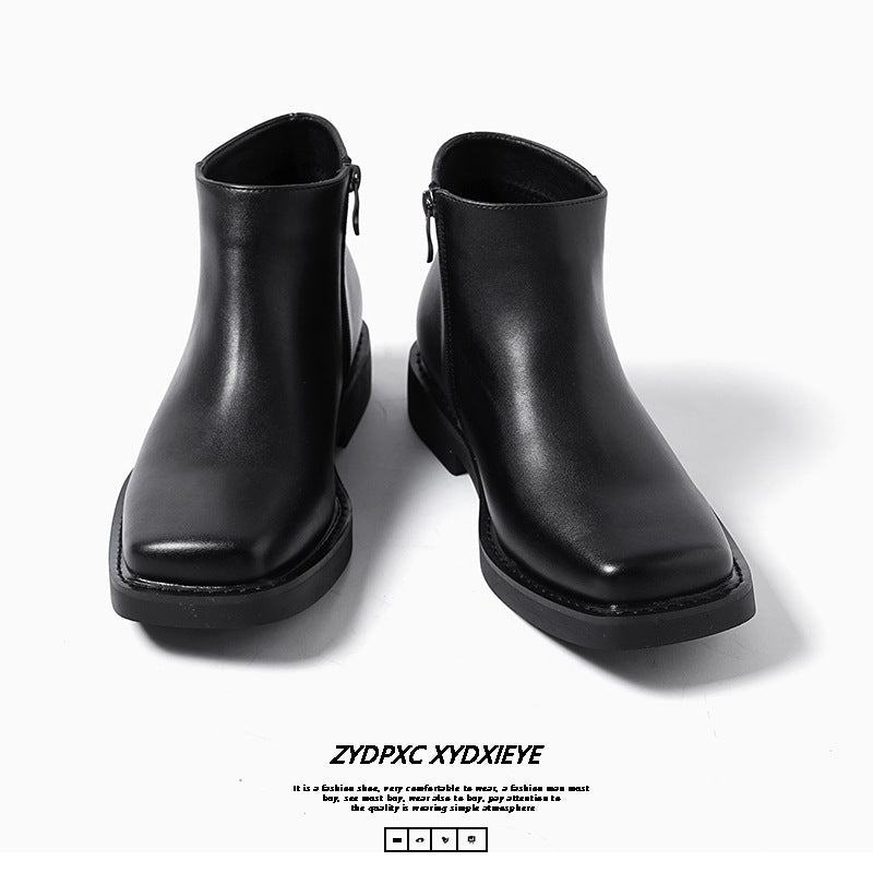 Men's Toe Martin Zipper Chelsea Niche British Boots