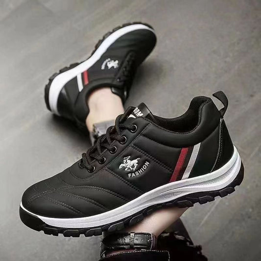 Men's Running Soft Bottom Deodorant Leisure Breathable Leather Shoes