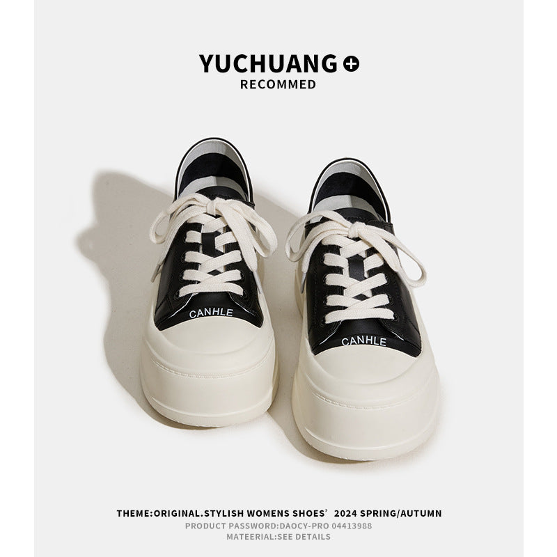 Women's Invisible Height Increasing White Simple Cute Wild Two-way Platform Women's Sports Shoes