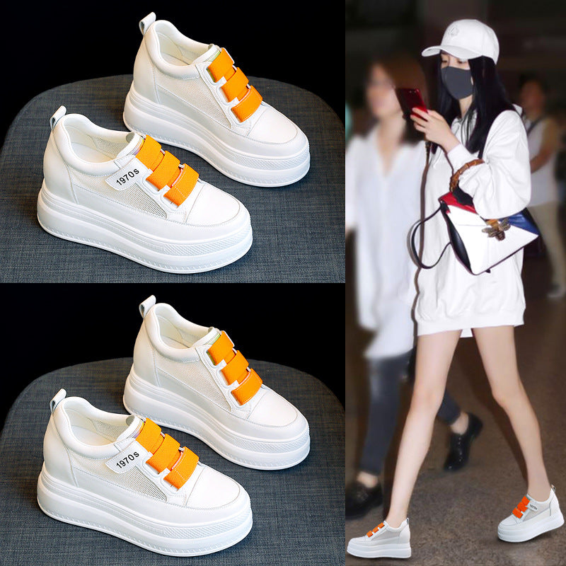 Women's Mesh Breathable White For Versatile Single-layer Sports Casual Shoes