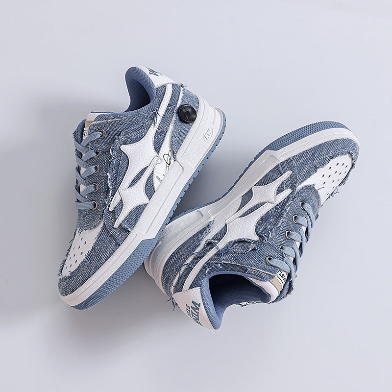 Women's Buckle Summer Purple Thick Bottom Sports Canvas Shoes