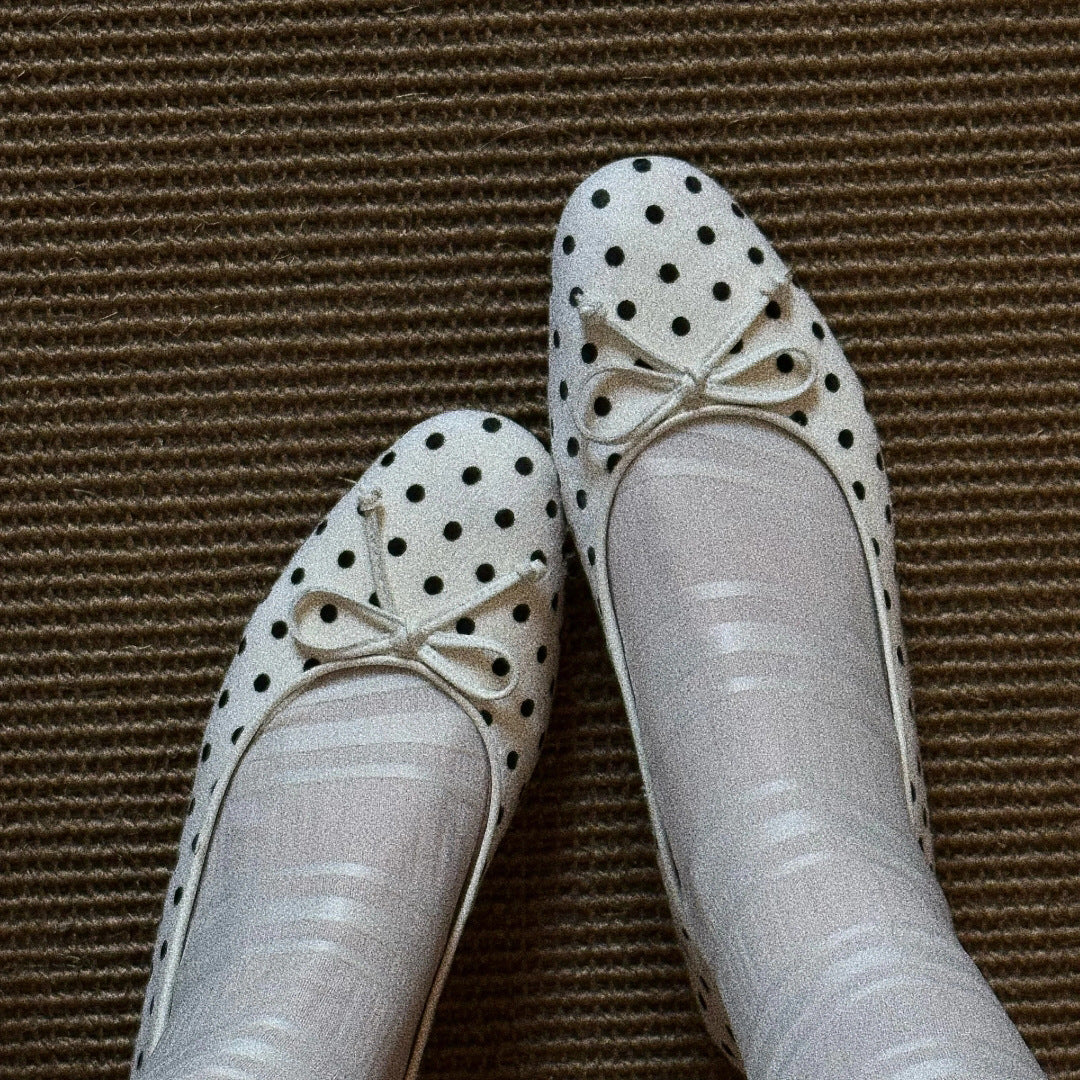 Polka Dot Height Increasing Insole Cat Shallow Mouth Women's Fashion Shoes