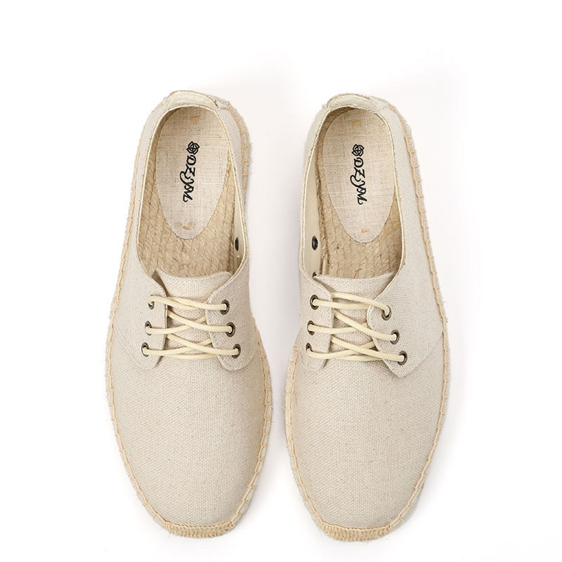 Men's Spring Breathable Lace Up Youthful Trendy Canvas Shoes