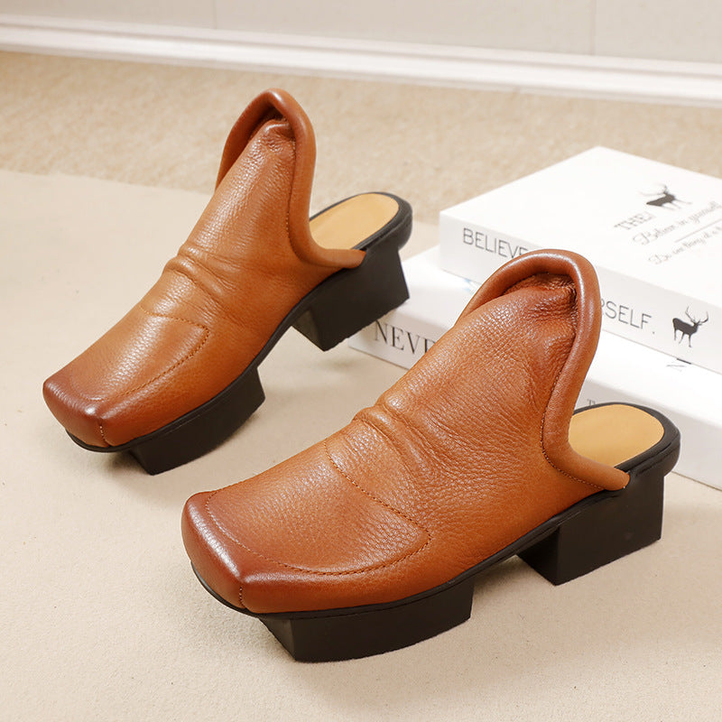 Women's Bottom Style Outer Wear High-grade Closed Heels