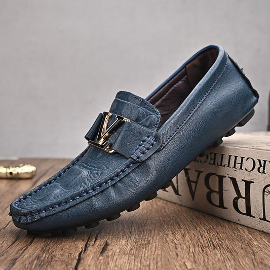 Men's Autumn Soft Bottom Slip-on Top Layer Loafers