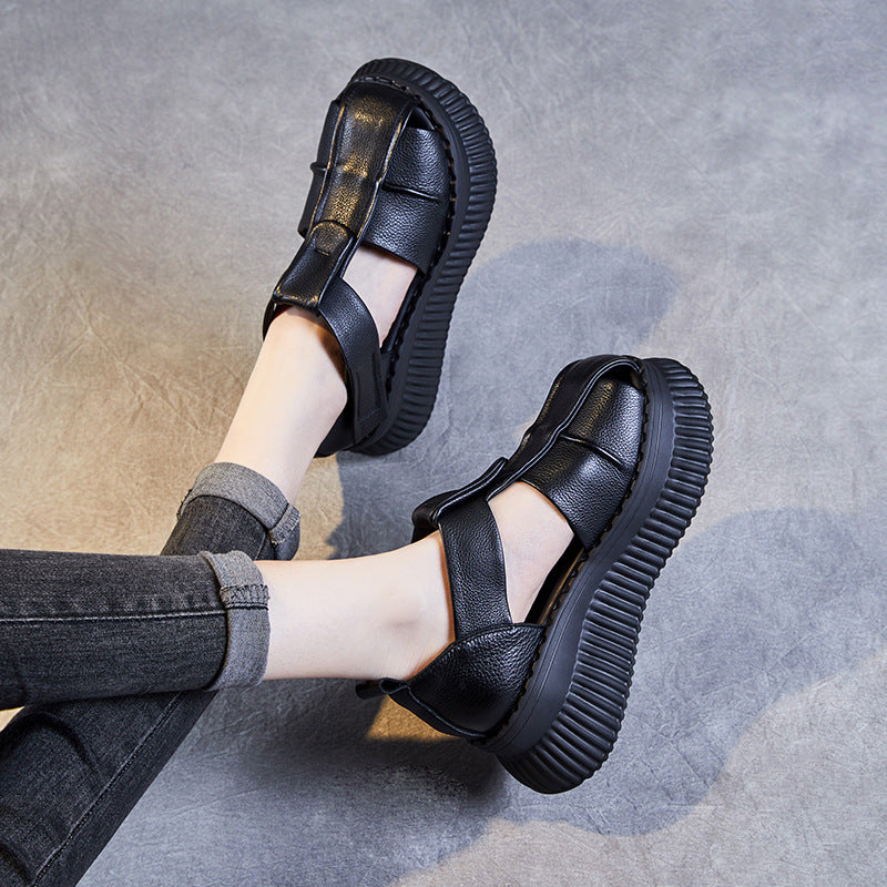 Women's Height Increasing Niche Wedge Retro Roman Sandals