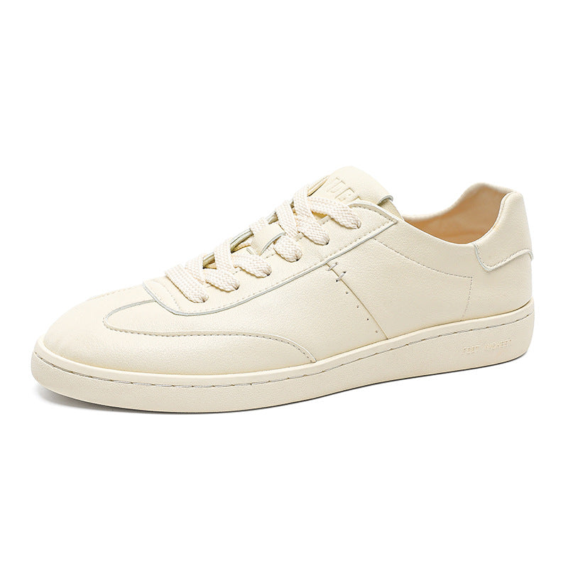 Men's Fashionable White Soft Surface Breathable Summer Sneakers
