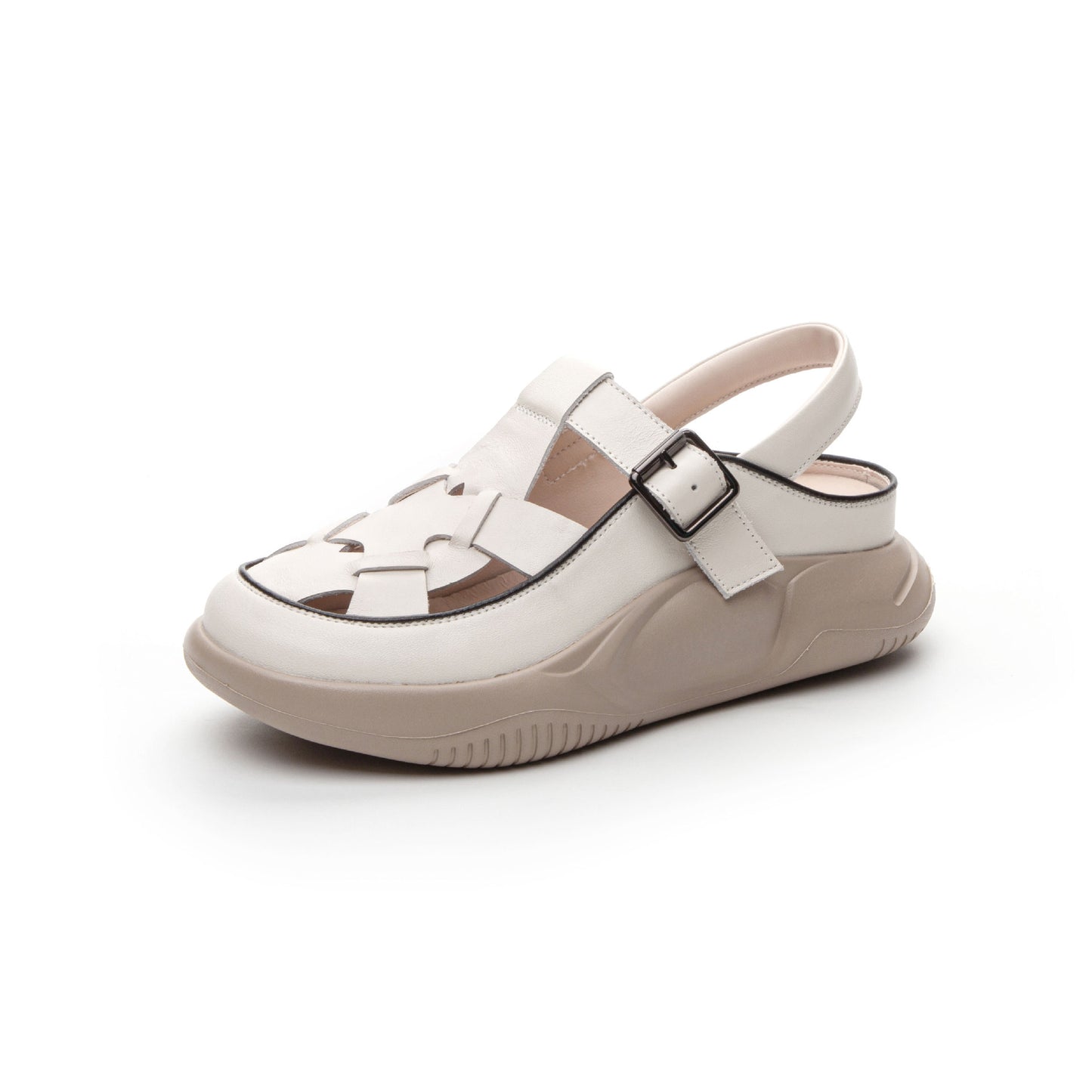 Layer Cowhide Summer Sports Closed Toe Sandals