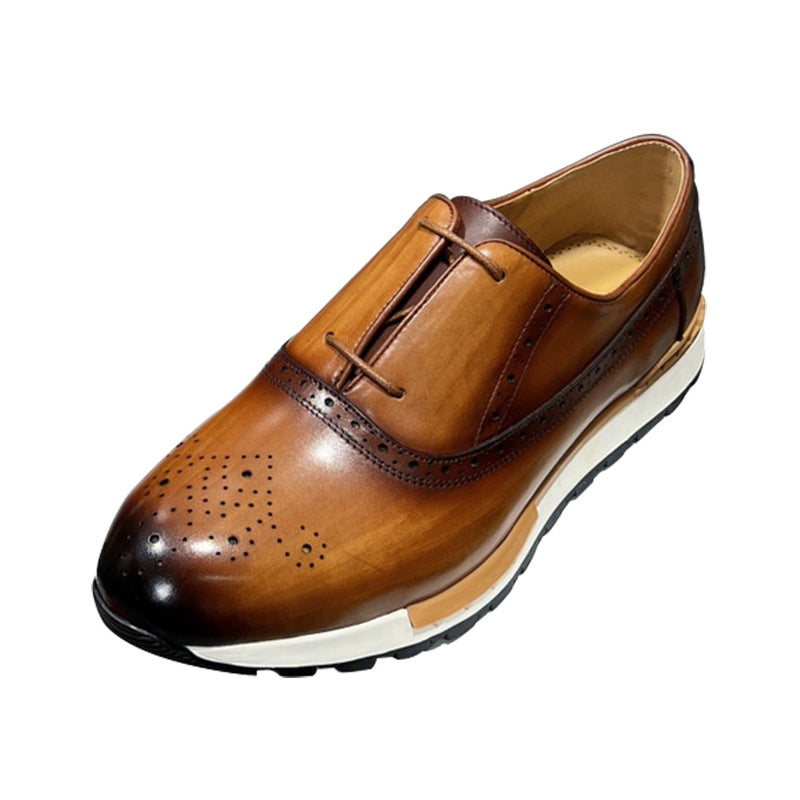 Men's Retro Fashion Genuine England Style Pumps Casual Shoes