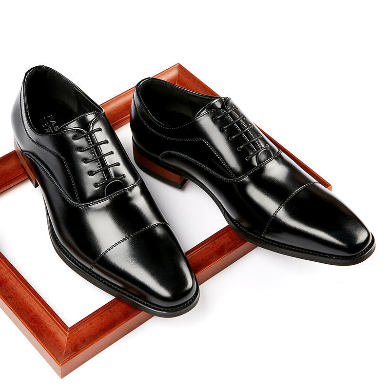 Men's Genuine Business Dress Pointed Office Wedding Leather Shoes