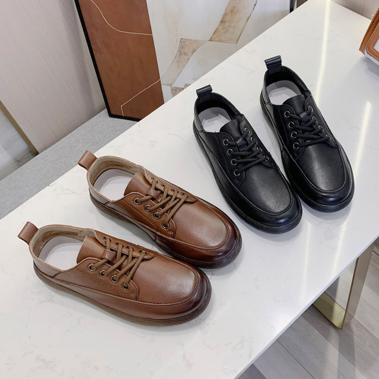 Women's Spring With Tendon Sole Soft Black Casual Shoes