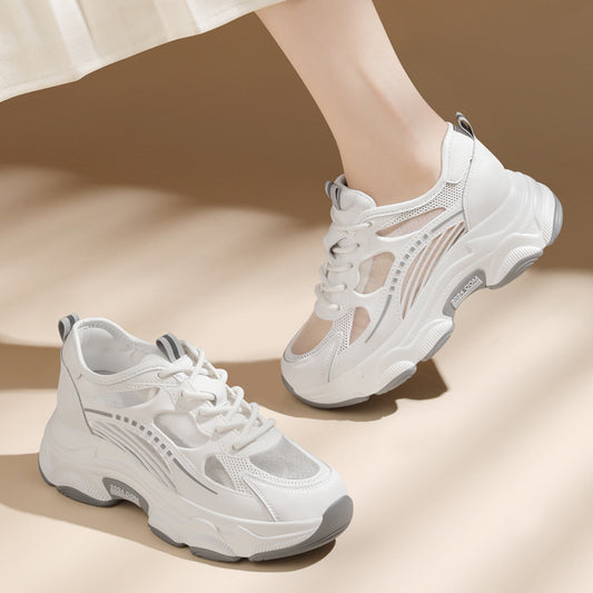 Women's Breathable Cutout Dad Trendy Summer Thick Sneakers