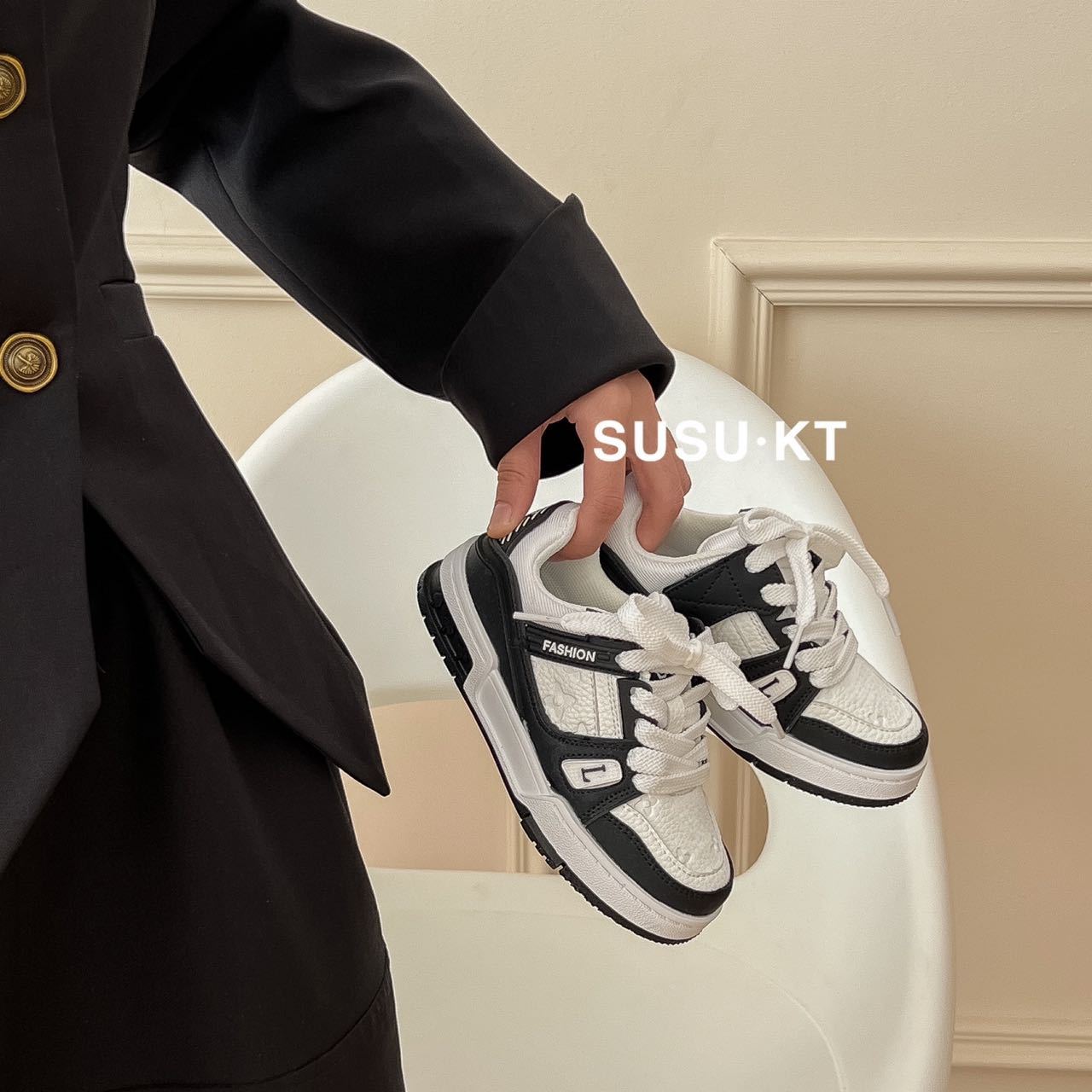 Children's Boys Autumn Fashion Soft Bottom Skateboard White Lightweight Kid's Sneakers