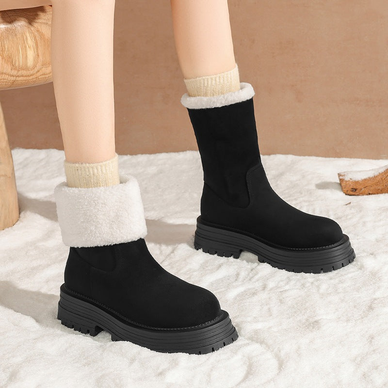 Women's Long Plus Veet Warm Two-way Winter Snow Boots