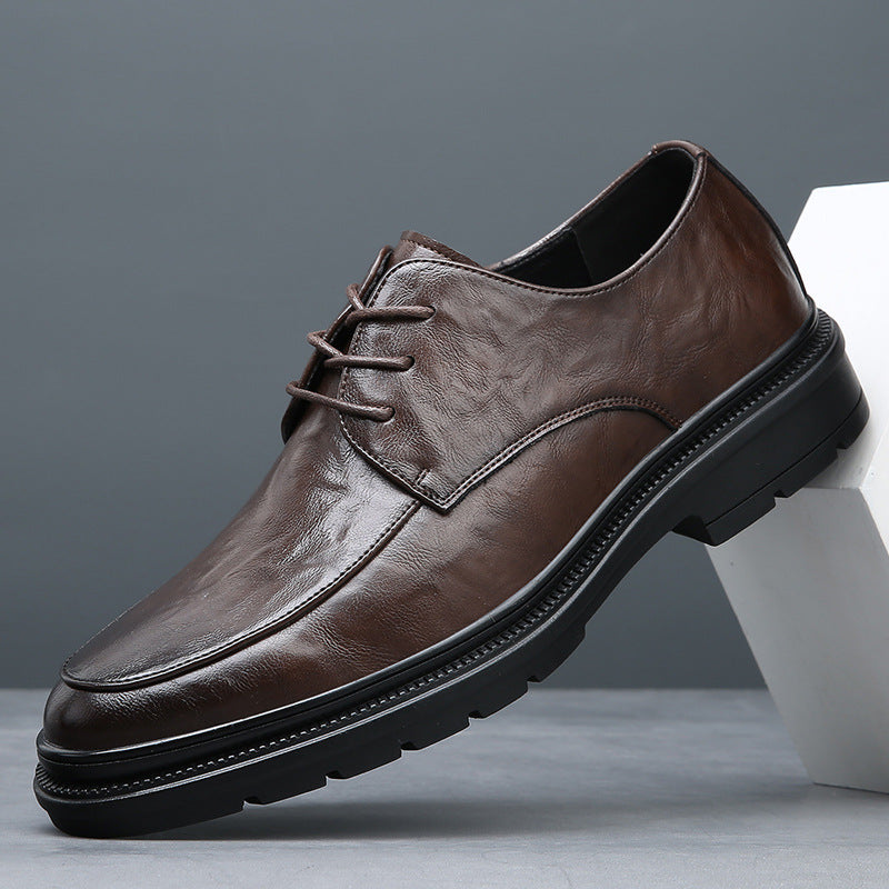 Men's Genuine Breathable Business Formal Wear Versatile Leather Shoes