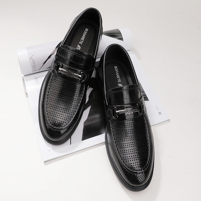 Men's Summer Breathable Business Hollow Perforated One Loafers