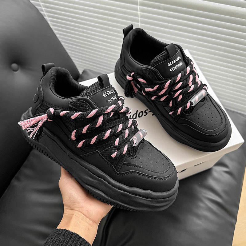 Men's Increasing Insole Design Dirty Thick Bottom Men's Shoes