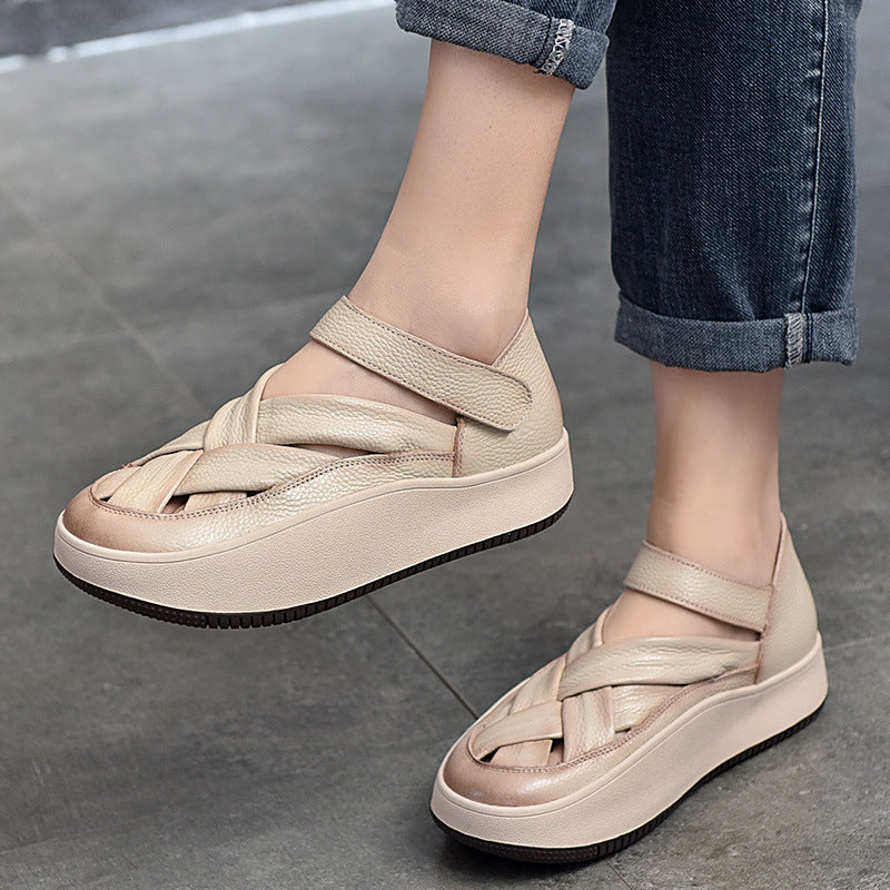 Women's Two Pairs Of Patchable Platform Summer Outdoor Sandals