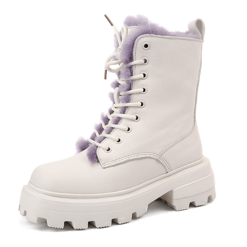 Women's Winter Thickened Veet Ankle Hight Increasing Snow Boots