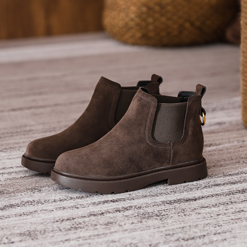 Women's Short Martin British Style Mid Flat Boots