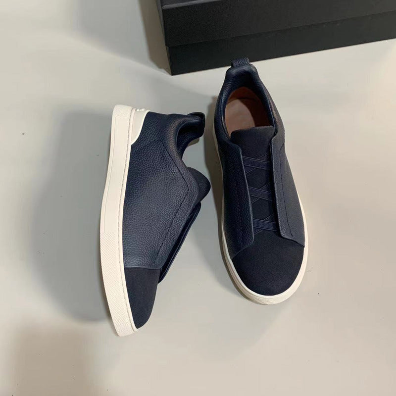 Men's Store Slip-on First Layer Cowhide Sports Sneakers