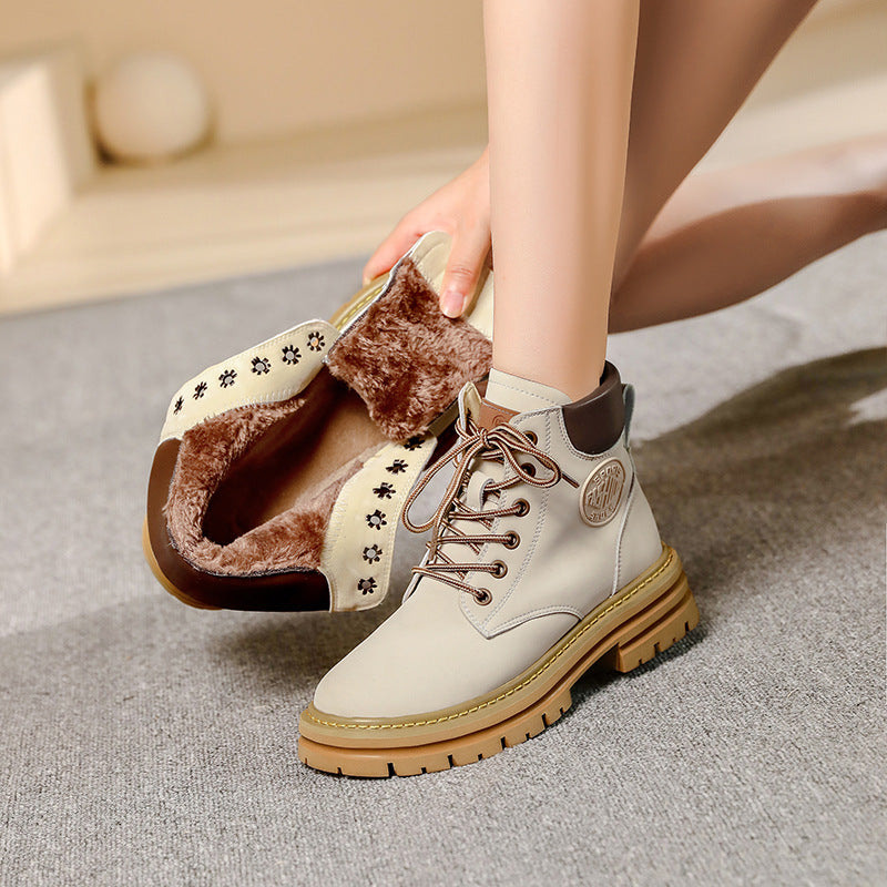 Women's Martin Bumblebee Ankle Thick Bottom Retro Women's Shoes