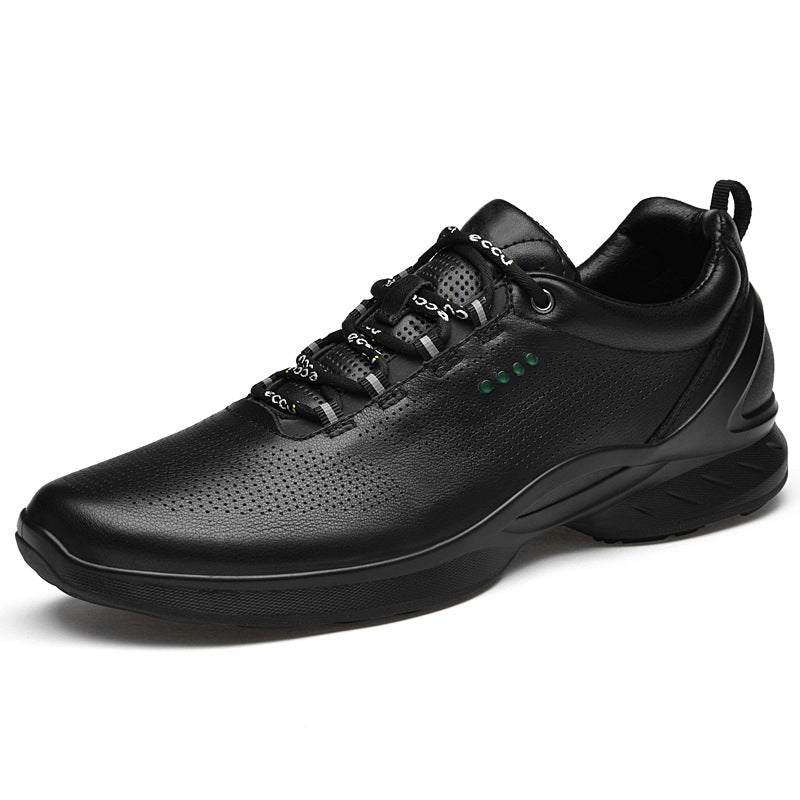 Men's Punching Breathable Cowhide Sports Comfortable Outdoor Casual Shoes