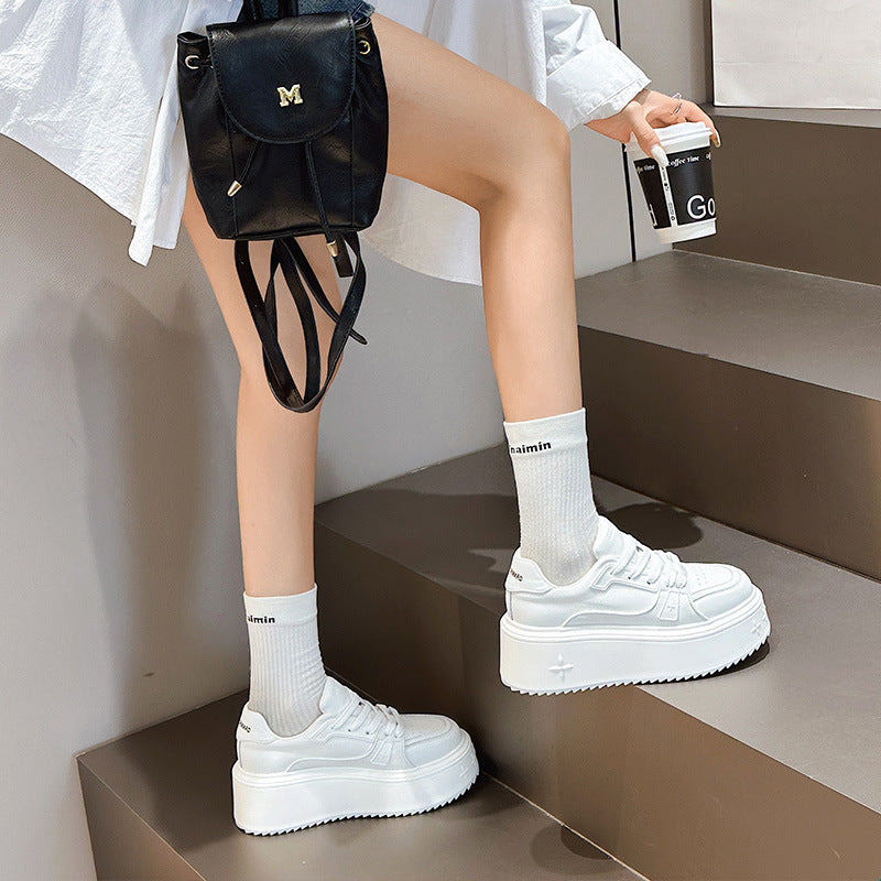 Women's High Bread Height Increasing Board Muffin Sneakers