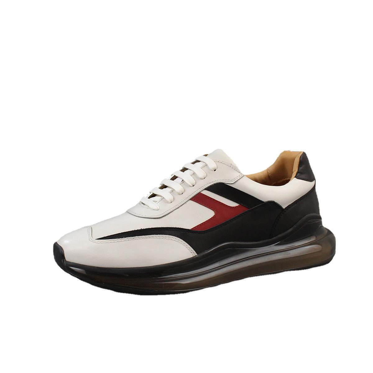 Men's Breathable White Outdoor Leisure Running Shock Sneakers