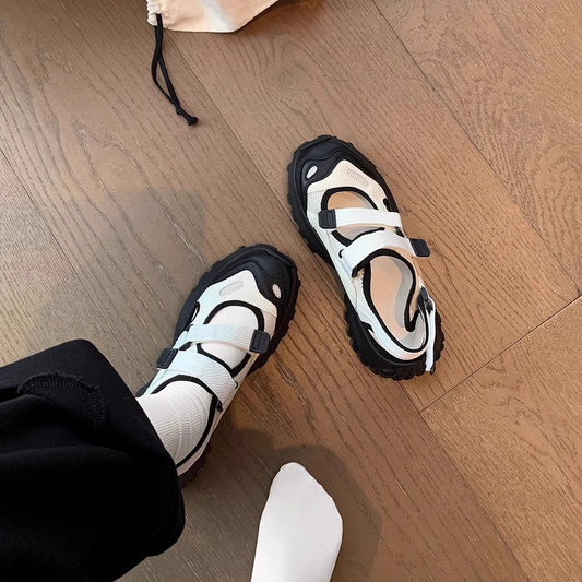 Women's Sports Summer Outer Wear Hollow Velcro Sandals