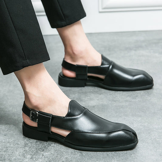 Men's Summer Plus Size Fashion Slip-on Trendy Leather Shoes