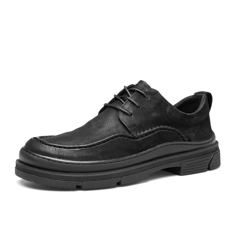 Men's First Layer Cowhide Platform Business Breathable Men's Shoes