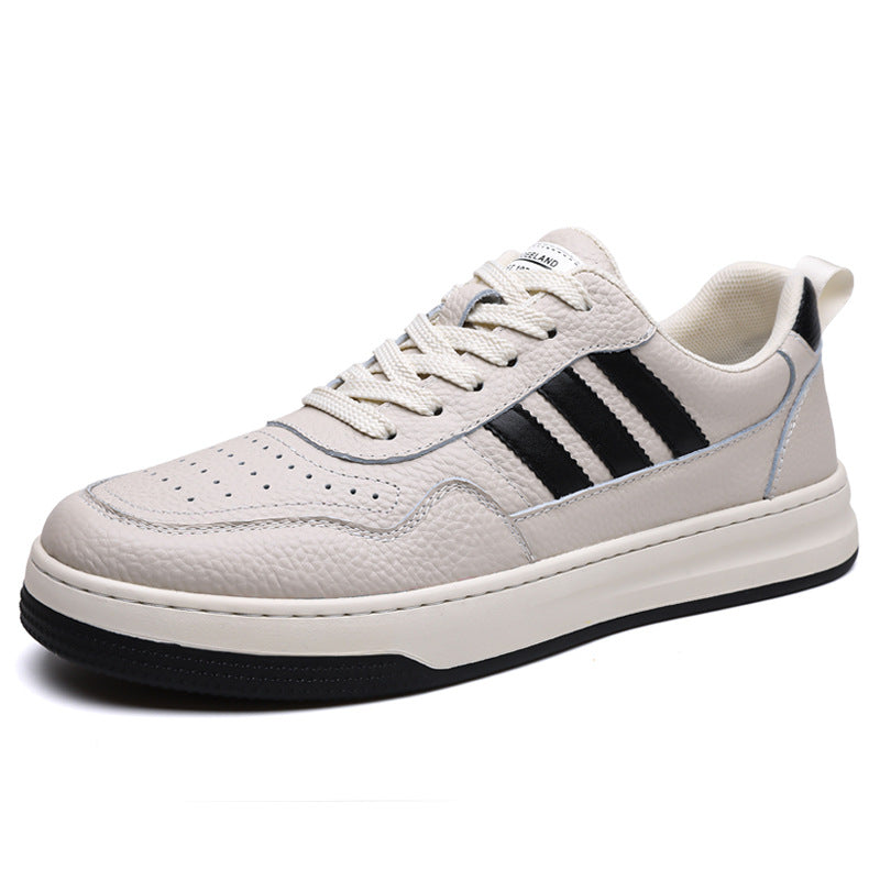 Men's Top Layer Cowhide Thick-soled Fashion Genuine Sneakers