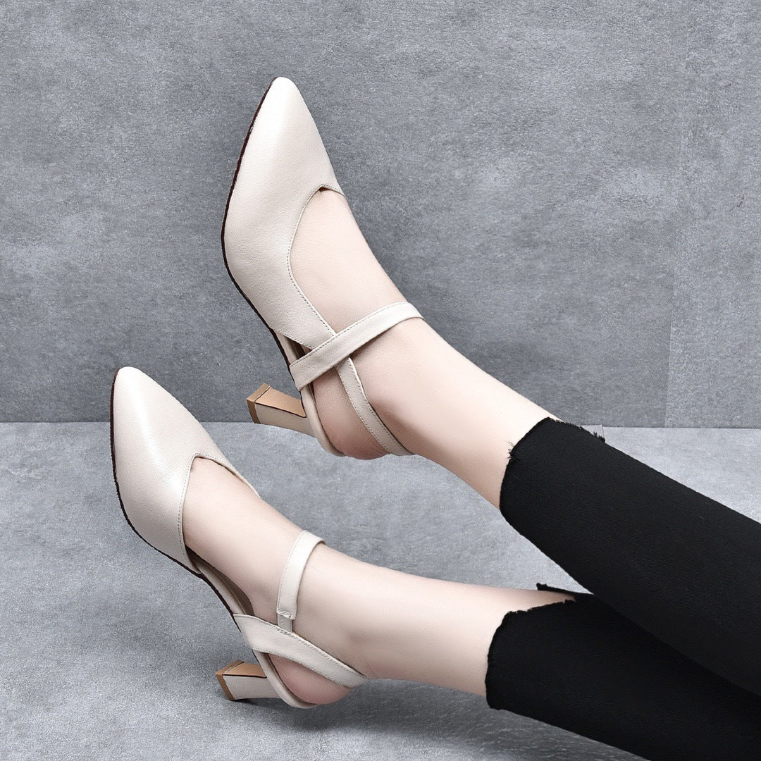 Women's Genuine Fashion Summer Chunky High Heels