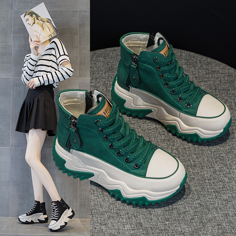 Women's Daddy Genuine Thick Bottom Breathable Small Double Casual Shoes