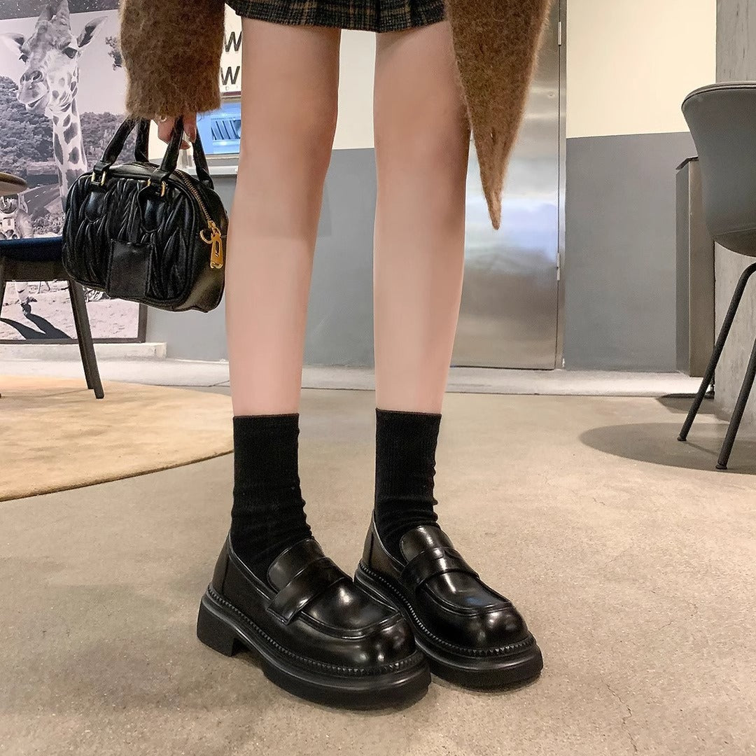 Women's Version Su Round Head Thick Bottom Chunky Loafers