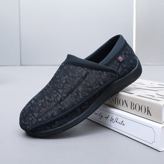 Mesh Widened Fat Adjustable Comfortable Flat Canvas Shoes