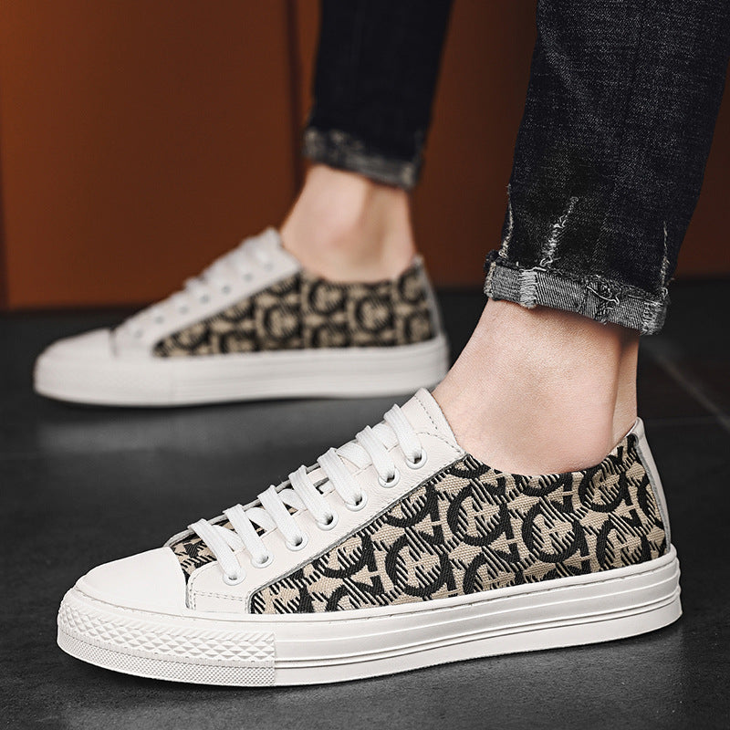 Men's Breathable Fashionable Versatile Summer White Slip-on Men's Board Shoes