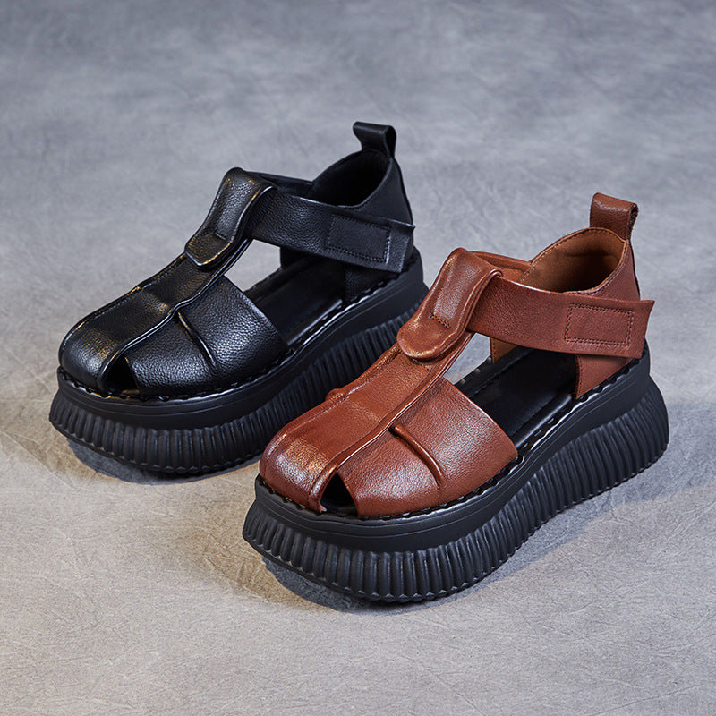 Women's Height Increasing Niche Wedge Retro Roman Sandals