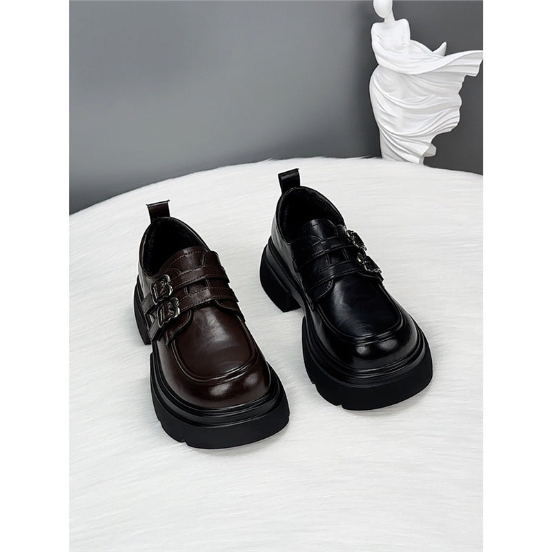 Women's Genuine European Goods Platform Versatile Small British College Style Women's Fashion Shoes