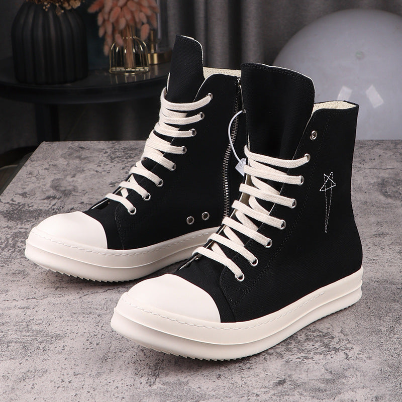 Men's Six-pointed Star Trendy Height Increasing Five-pointed Canvas Shoes