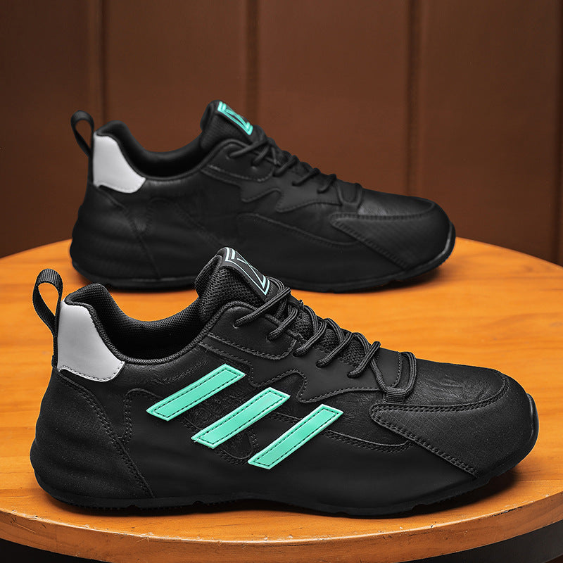 Men's Green Surface Spring Versatile Sports Bag Sole Personality Casual Shoes