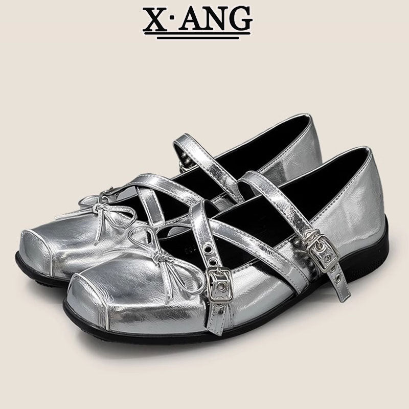 Women's Square Toe Ballet Soft Bottom Mary Women's Shoes