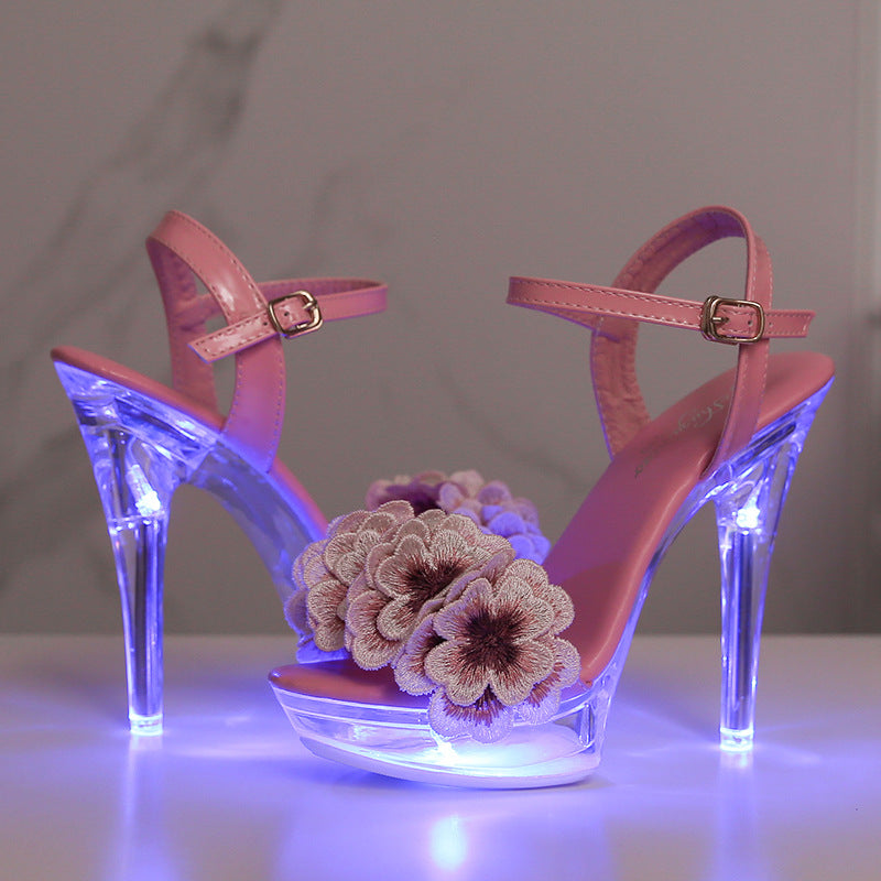Women's Lamp Flower Summer Fashion Sexy High Heels